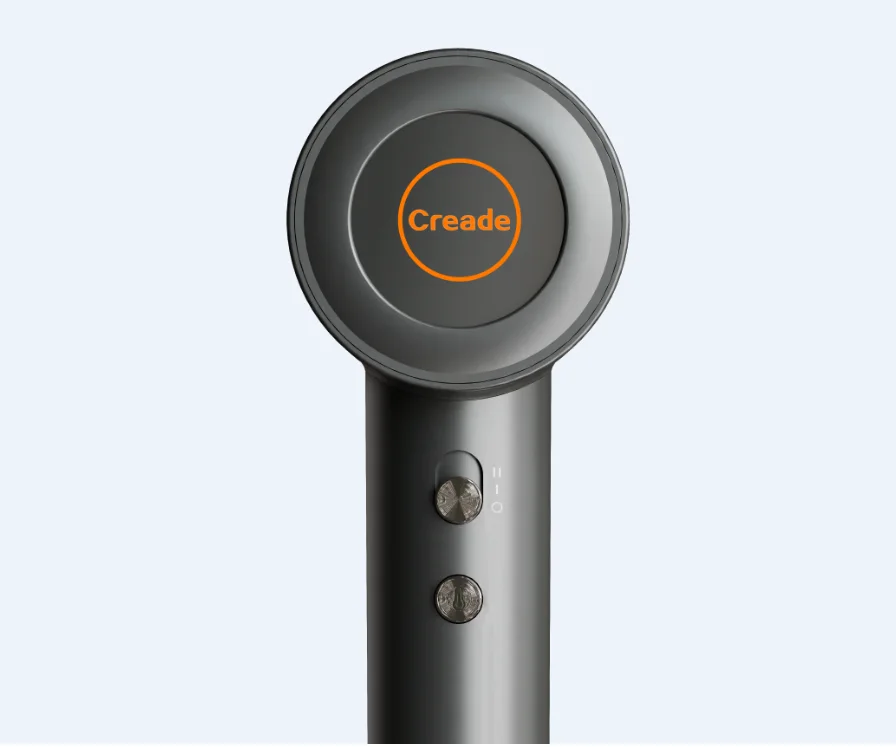Creade hair dryer with a custom display
