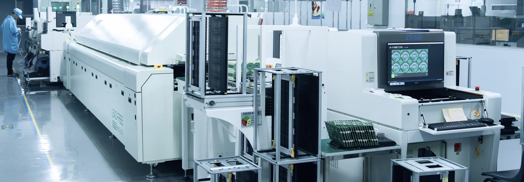 Electronics production equipment and circuit boards